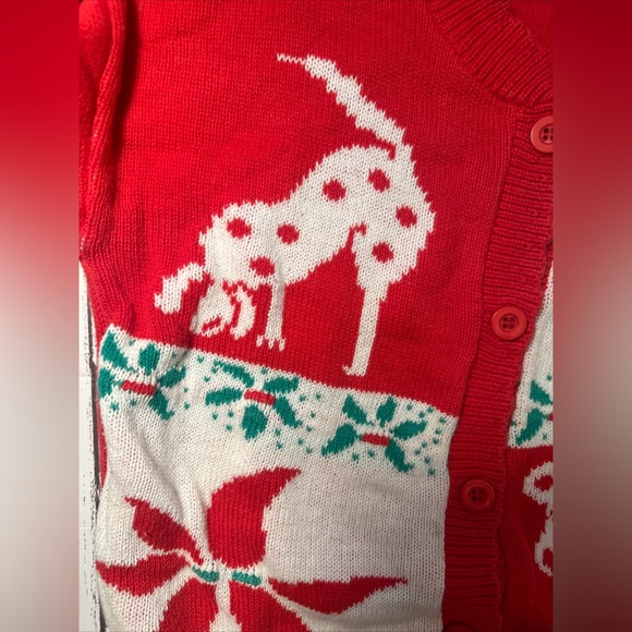 Girls Christmas sweater Plum Ave USA made 1995 EUC - Picture 6 of 12